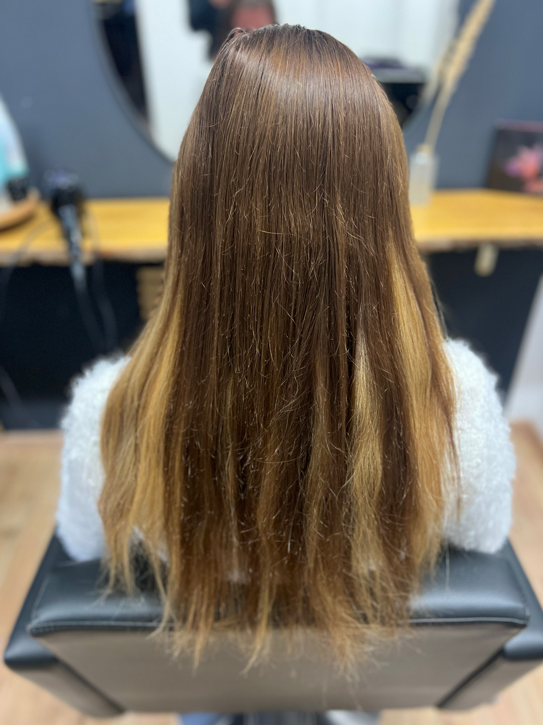 Vorher - Ausgewachsene Farbe